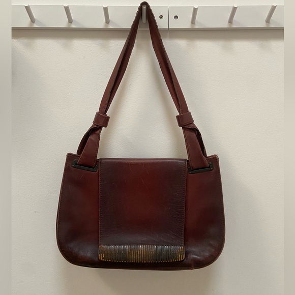 90s Gucci Leather and bamboo handbag - Picture 4 of 7